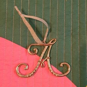 Silver "A" Ornament